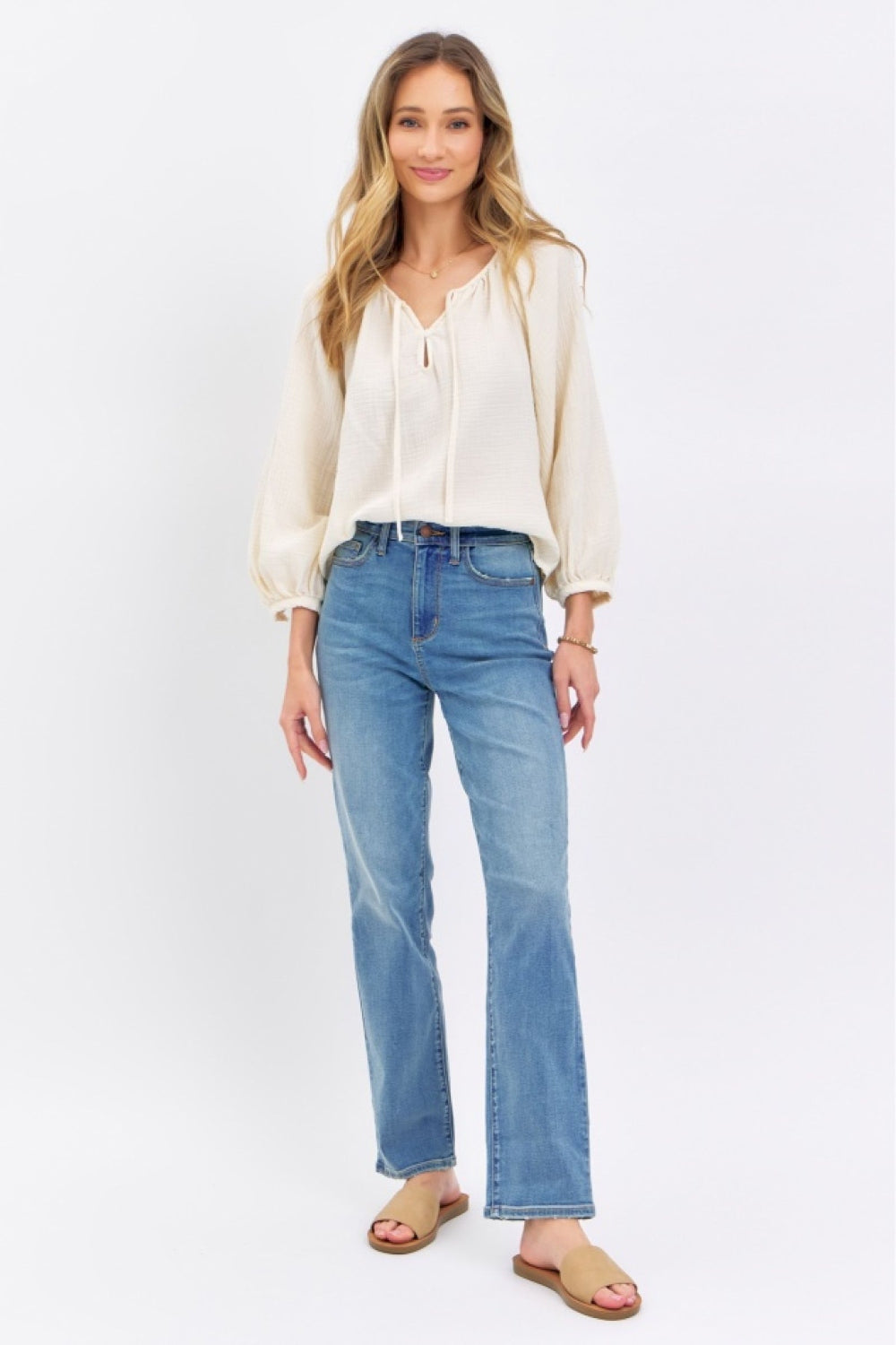 Judy Blue Full Size High Waist Straight Jeans - Shop All Around Divas