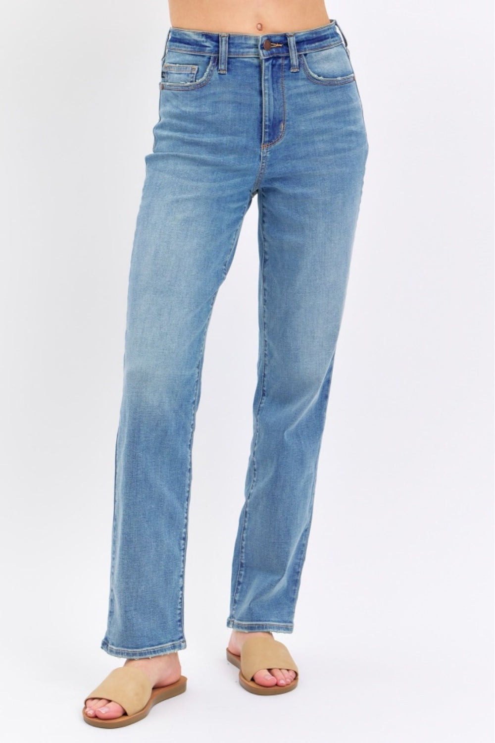 Judy Blue Full Size High Waist Straight Jeans - Shop All Around Divas