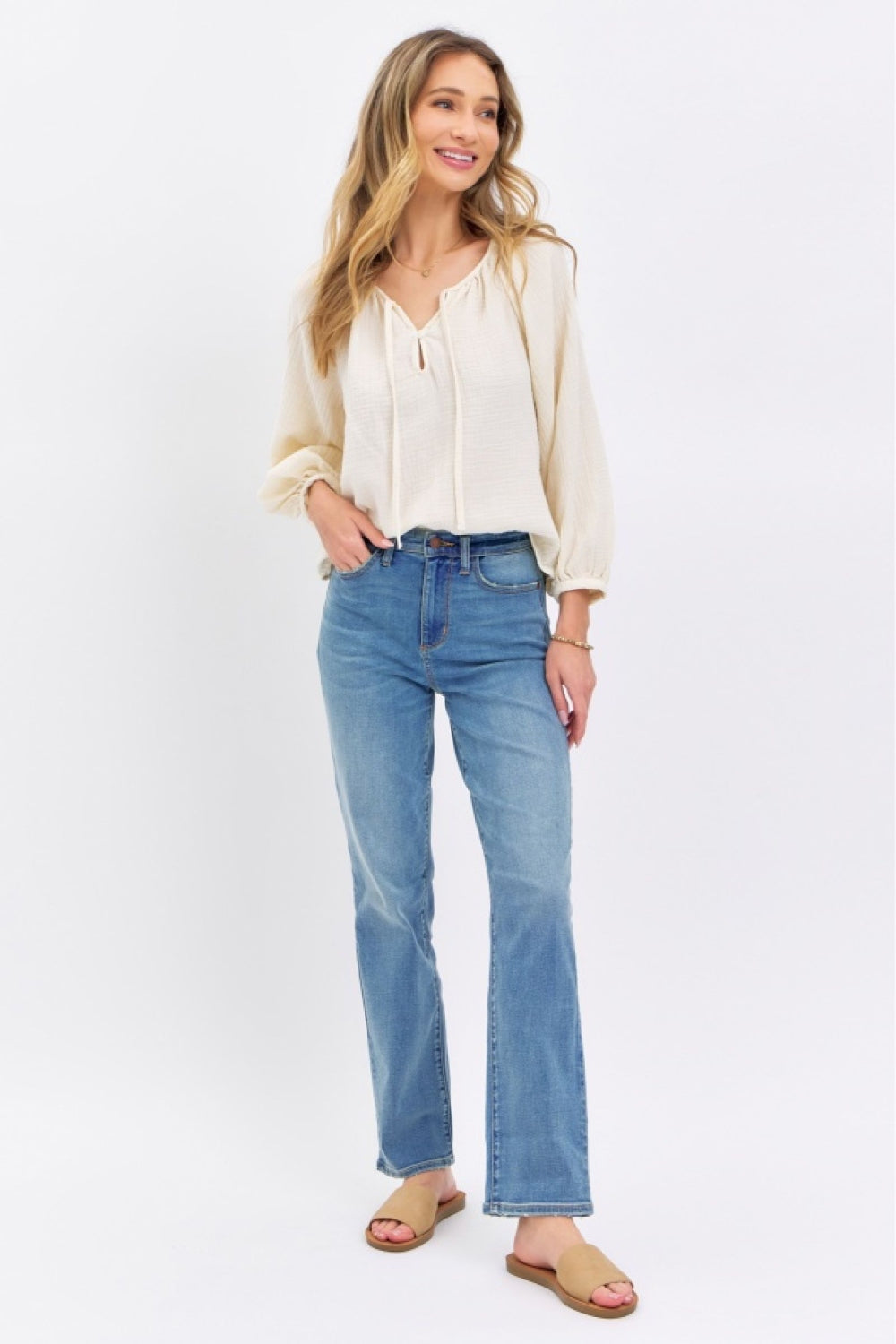 Judy Blue Full Size High Waist Straight Jeans - Shop All Around Divas