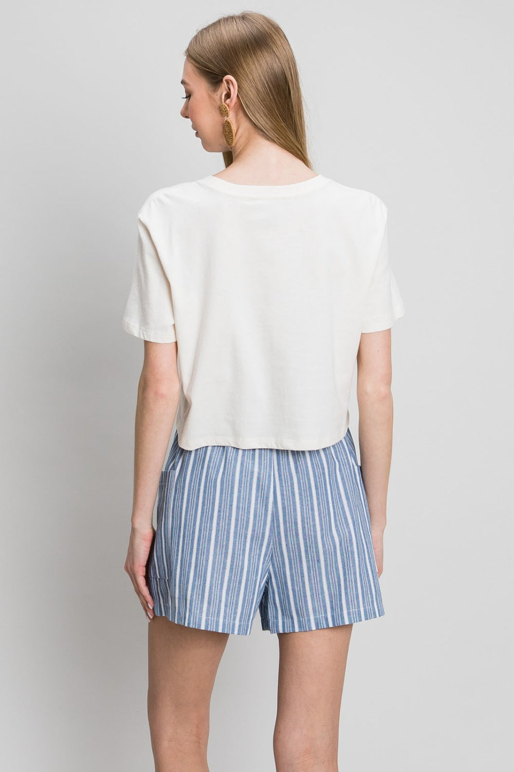 Cotton Bleu by Nu Label Yarn Dye Striped Shorts - Shop All Around Divas