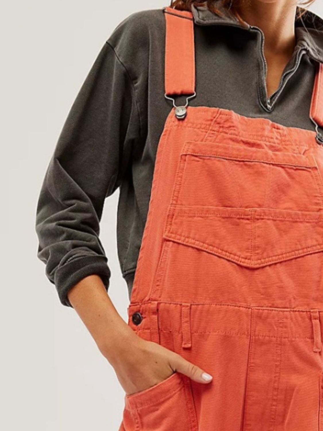 Pocketed Wide Strap Denim Overalls - 4 Colors Trendsi