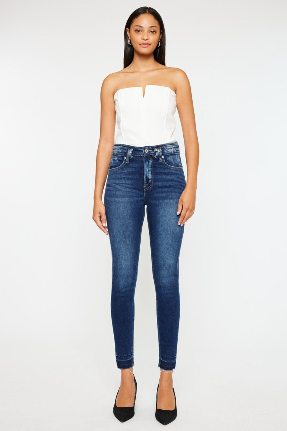 Kancan Full Size High Rise Ankle Skinny Jeans Trendsi