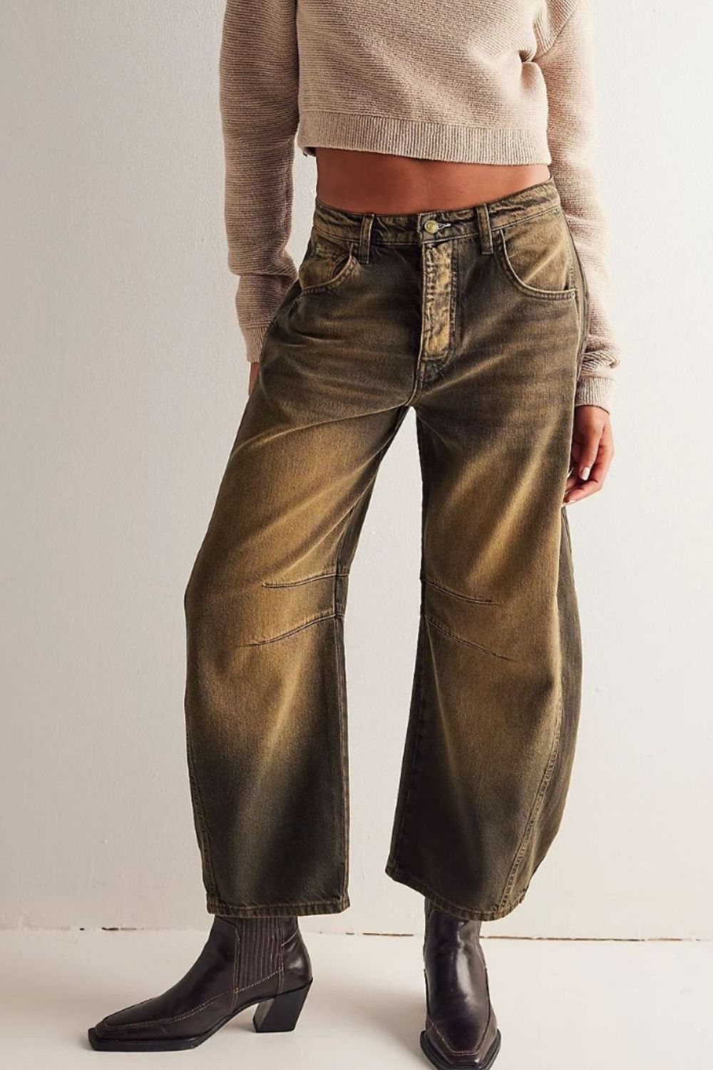 Wide Leg Jeans with Pockets -multiple colors