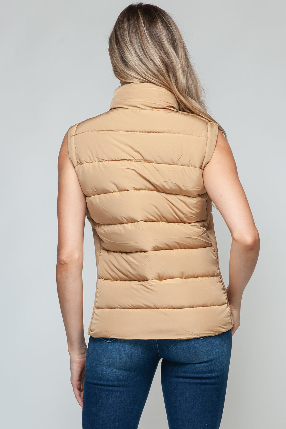 Snobbish Zip Up Turtleneck Vest with Pockets