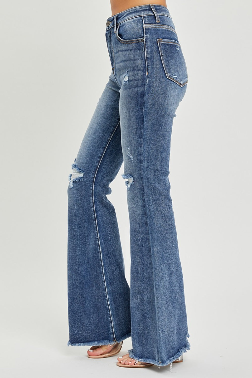 RISEN High Waist Distressed Fare Jeans - Shop All Around Divas