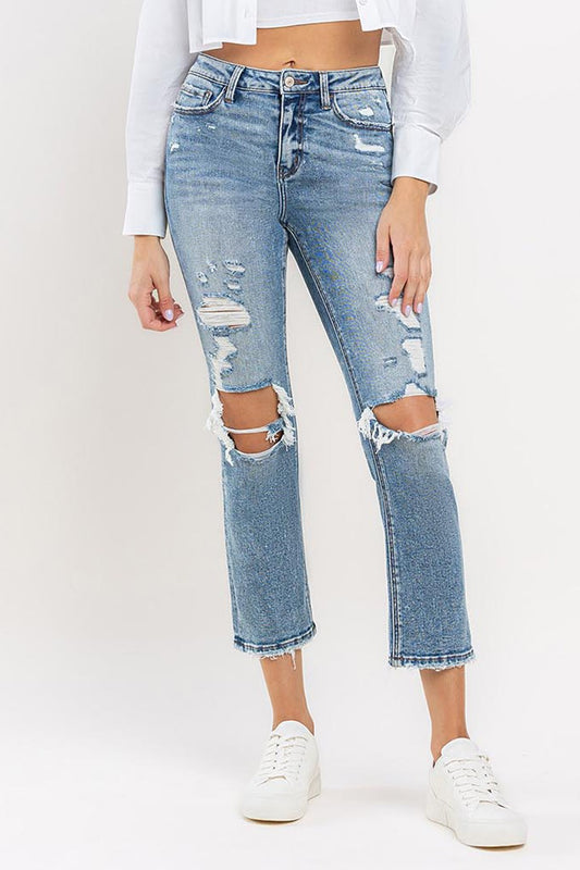 Lovervet Full Size High Rise Slim Straight Jeans - Shop All Around Divas