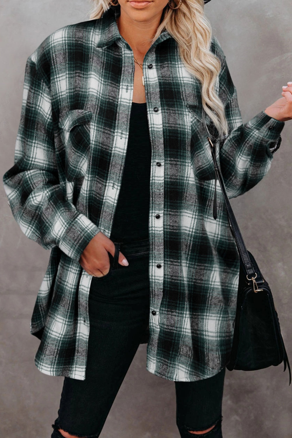 Falling For You Plaid Collared Neck Long Sleeve Shirt - 6 Colors