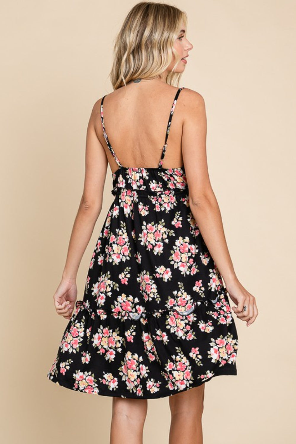 Culture Code Full Size Floral Frill Cami Dress - Shop All Around Divas