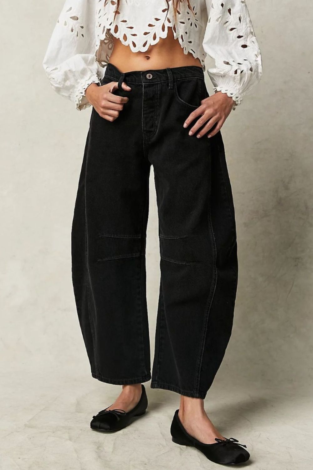 Wide Leg Jeans with Pockets -multiple colors