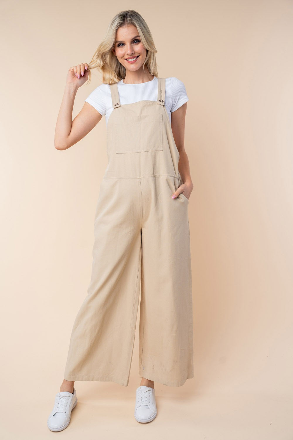 White Birch Sleeveless Wide Leg Jumpsuit - Shop All Around Divas