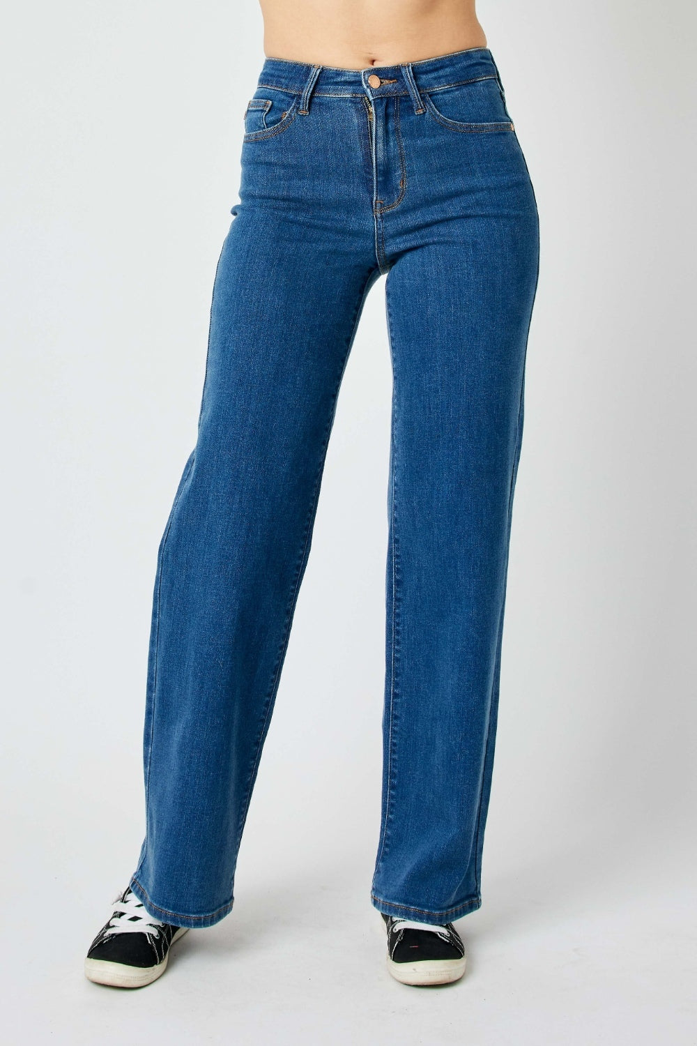 Judy Blue Full Size High Rise Straight Jeans Trendsi