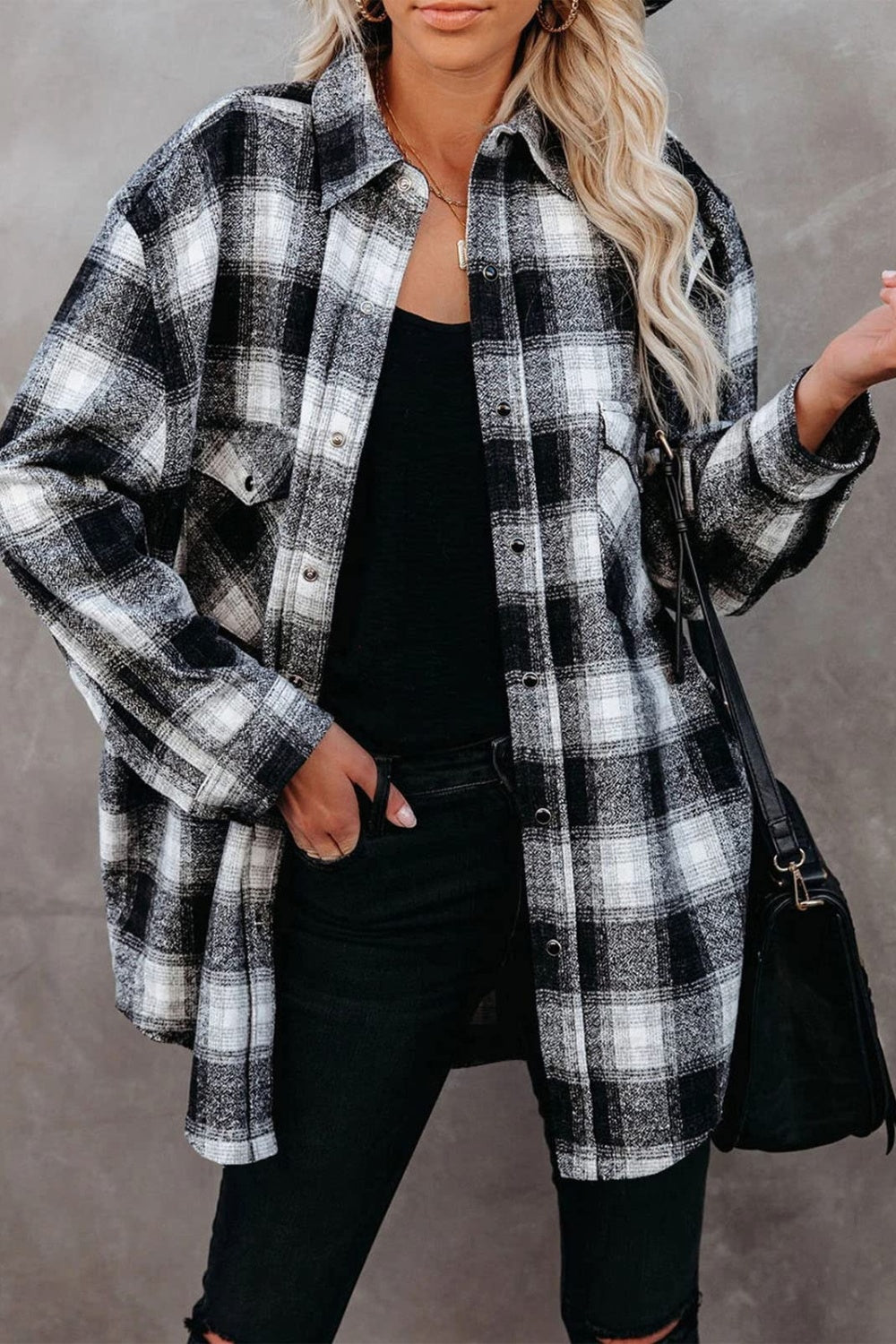 Falling For You Plaid Collared Neck Long Sleeve Shirt - 6 Colors