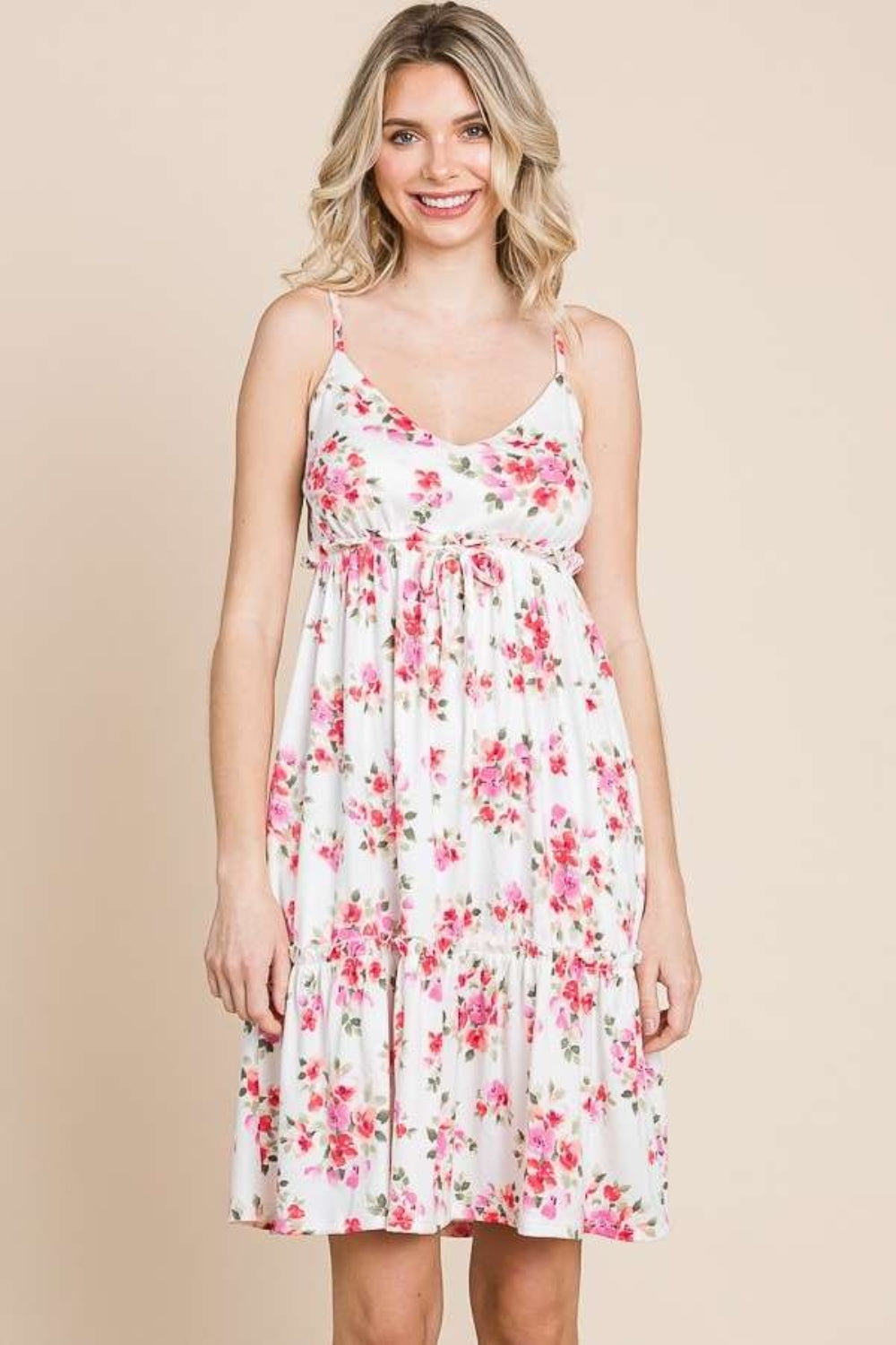 Culture Code Full Size Floral Frill Cami Dress - Shop All Around Divas