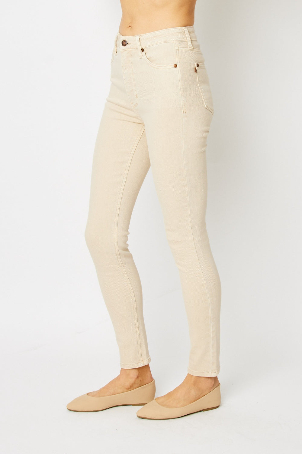 Judy Blue Garment Dyed Tummy Control Skinny Jeans - Shop All Around Divas