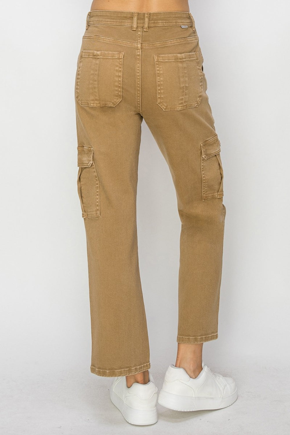 Risen Full Size High Rise Cargo Jeans Trendsi