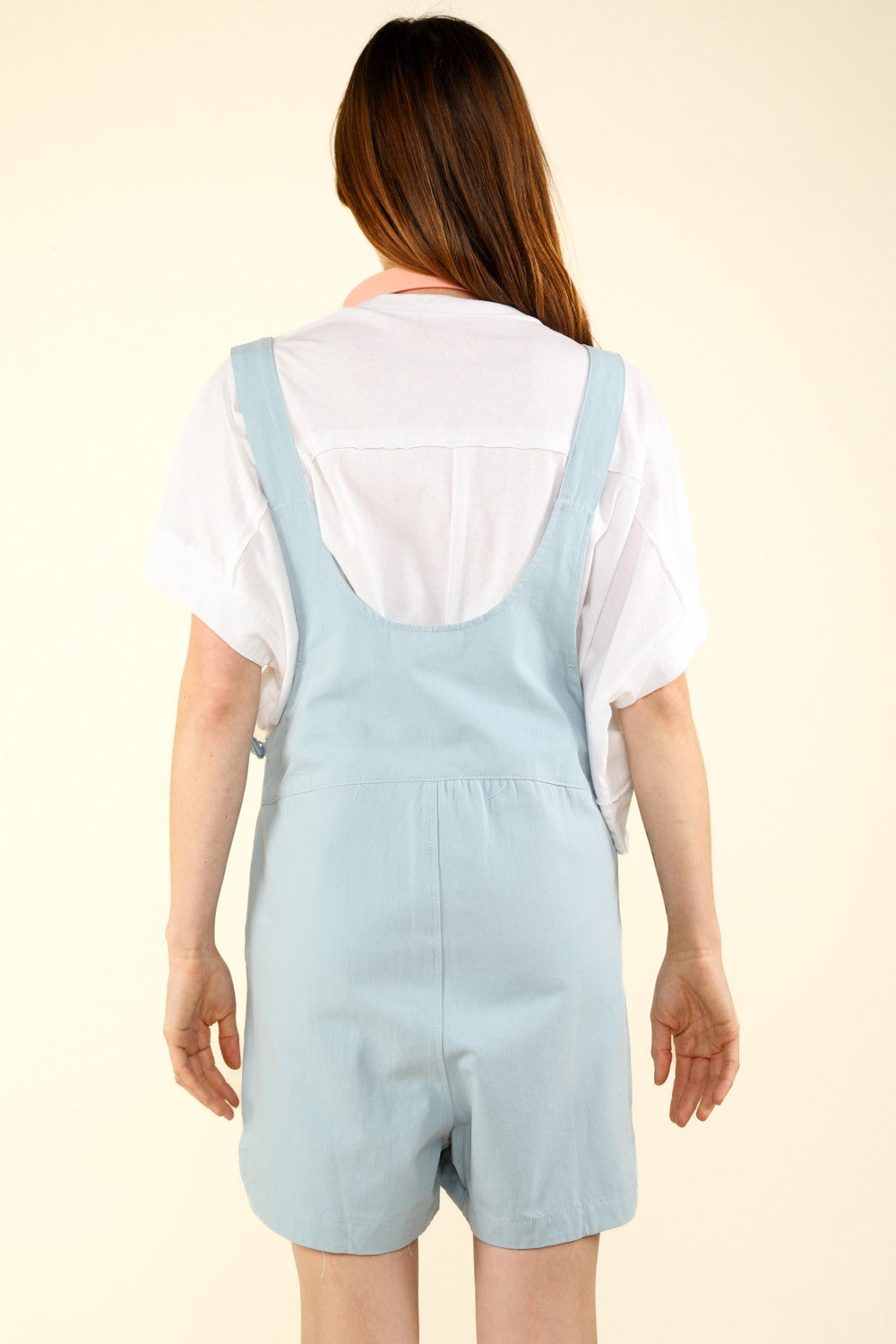 VERY J Adjustable Waist Suspender Overalls with Pockets Trendsi