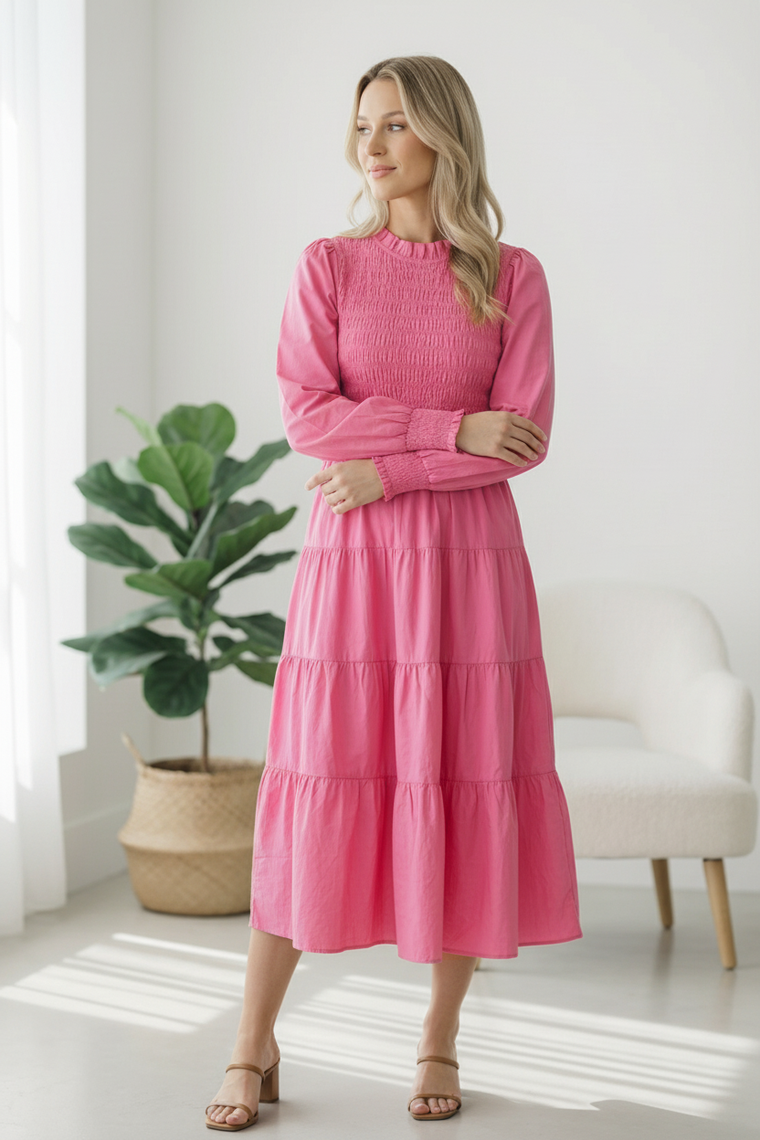 On a Sugar Rush Smocked Midi Dress