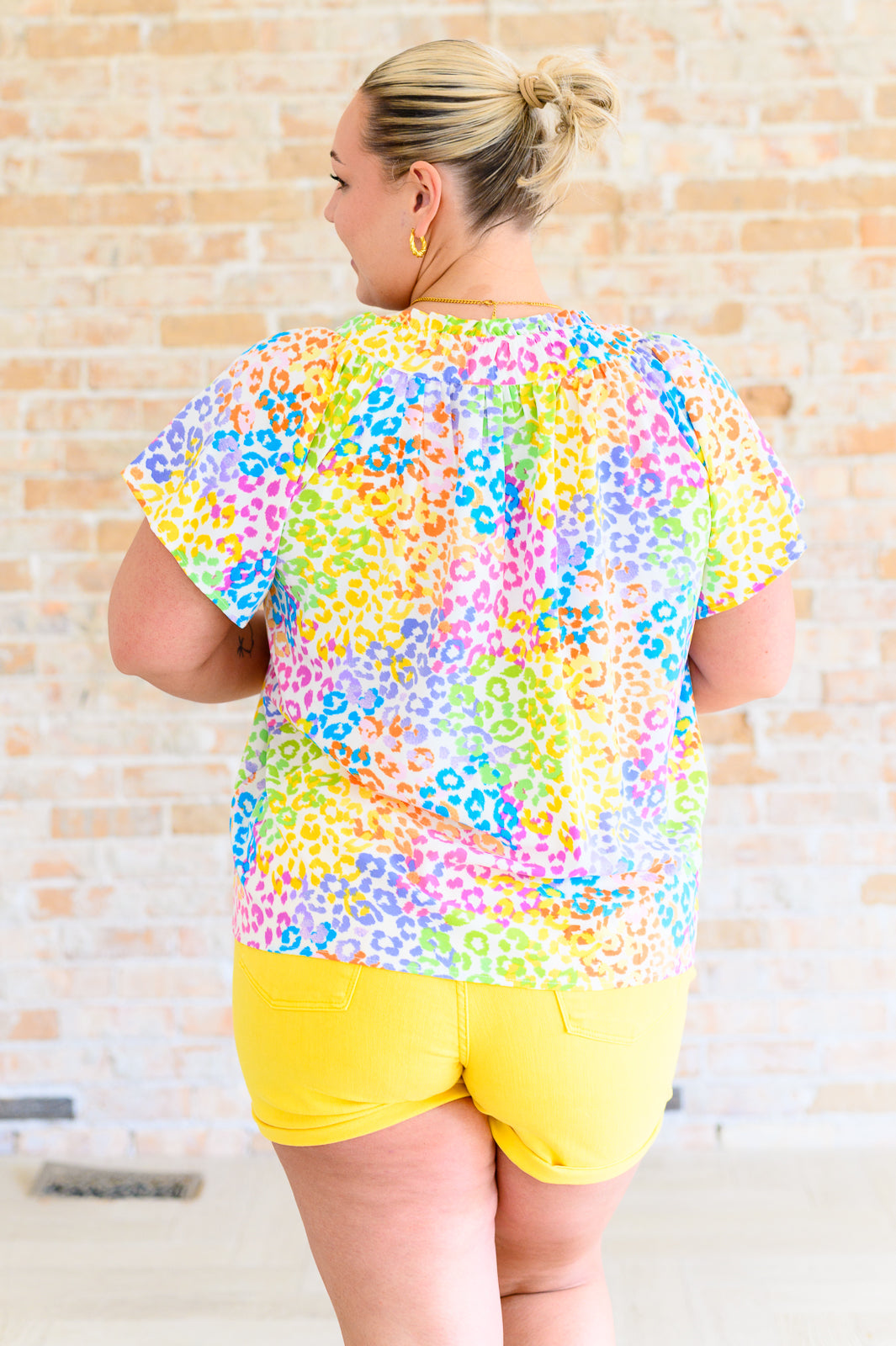 A Little Wild V-Neck Top in Multi - Shop All Around Divas