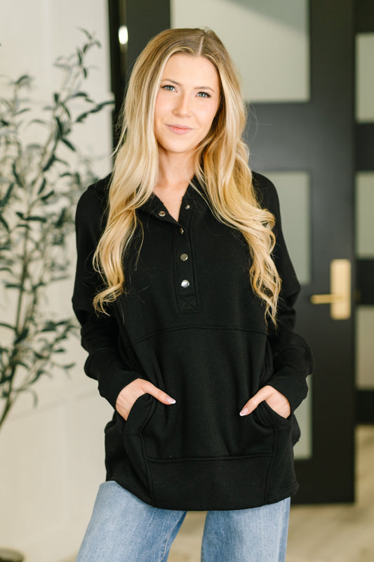 A Million Different Reasons Hooded Pullover in Black