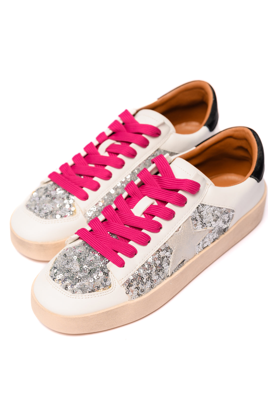 Another Round Sneakers in Silver Sequins - CORKYS Ave Shops