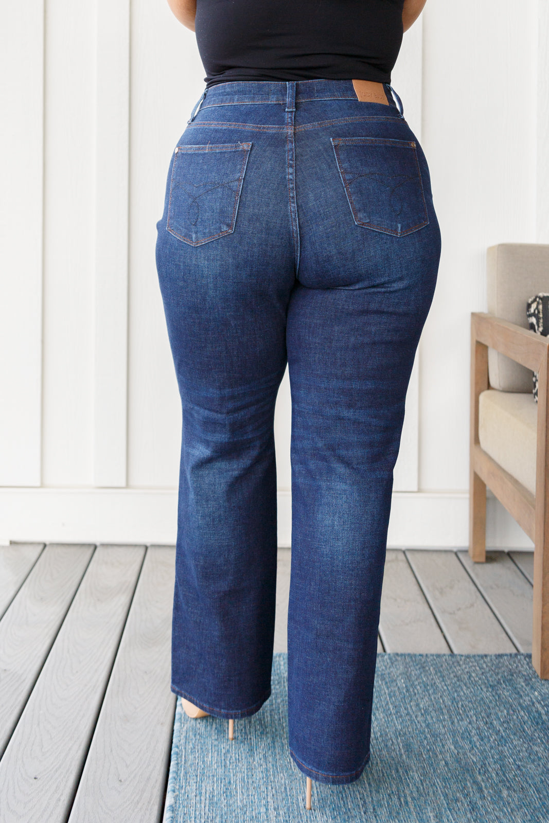 Arlo High Rise Button-Fly Straight Jeans - JUDY BLUE - Shop All Around Divas