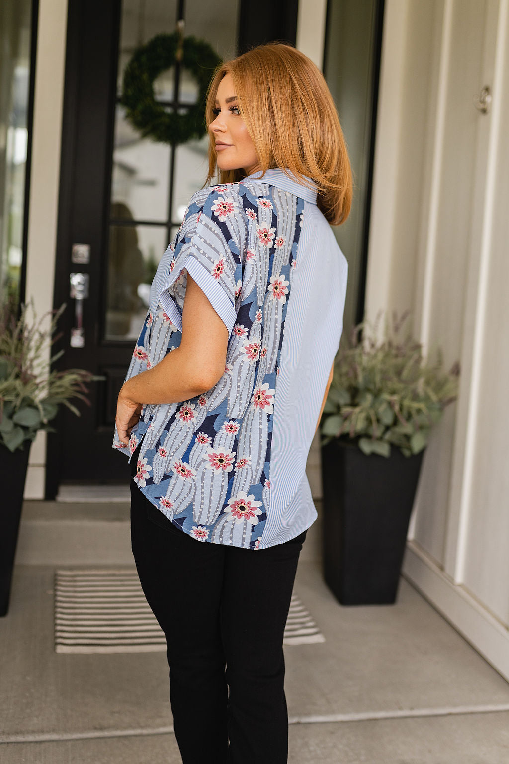 Best Of Both Worlds Button Down Top - Shop All Around Divas