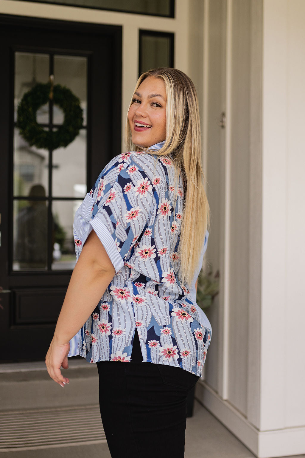 Best Of Both Worlds Button Down Top - Shop All Around Divas