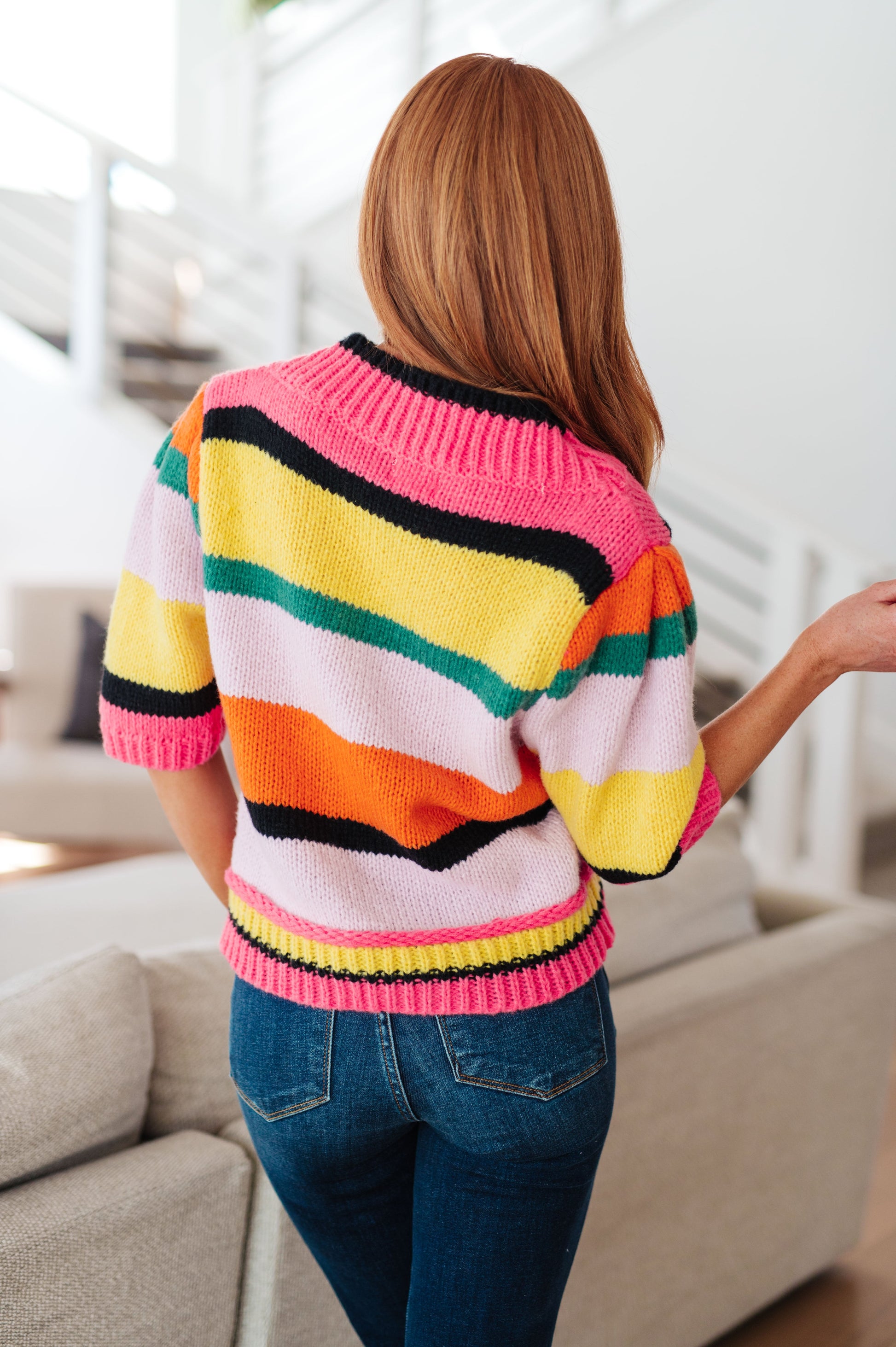 Bright Side Striped Sweater Ave Shops