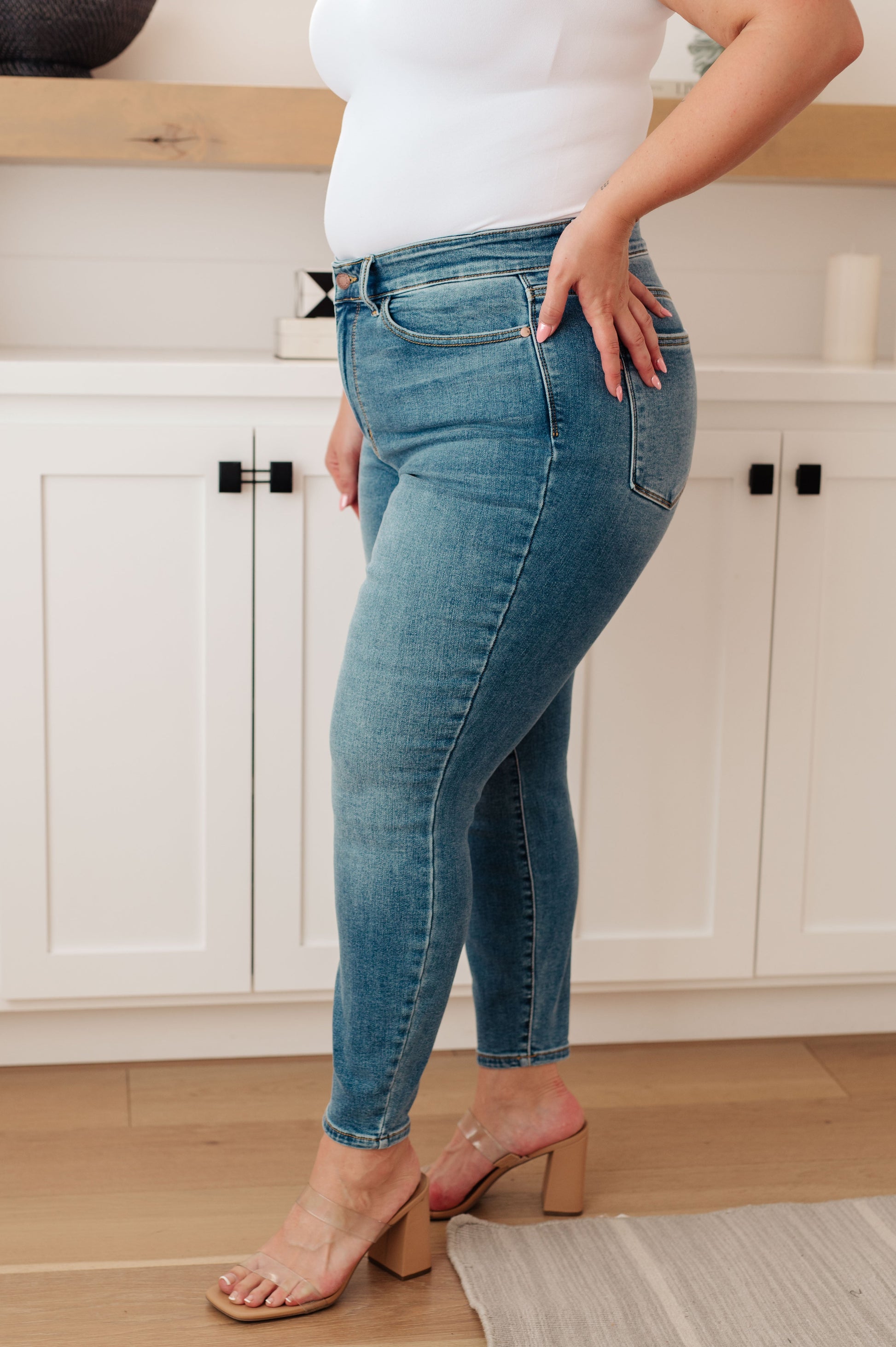 Bryant High Rise Thermal Skinny Jean - JUDY BLUE - Shop All Around Divas