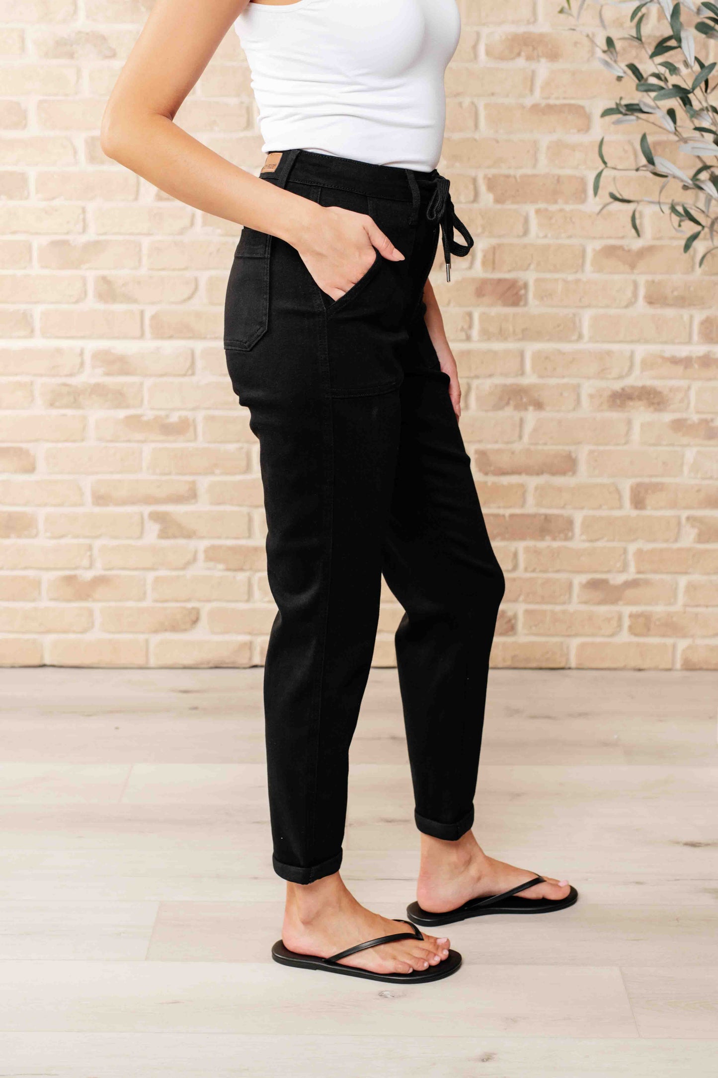 Carmen Double Cuff Joggers in Black - Shop All Around Divas