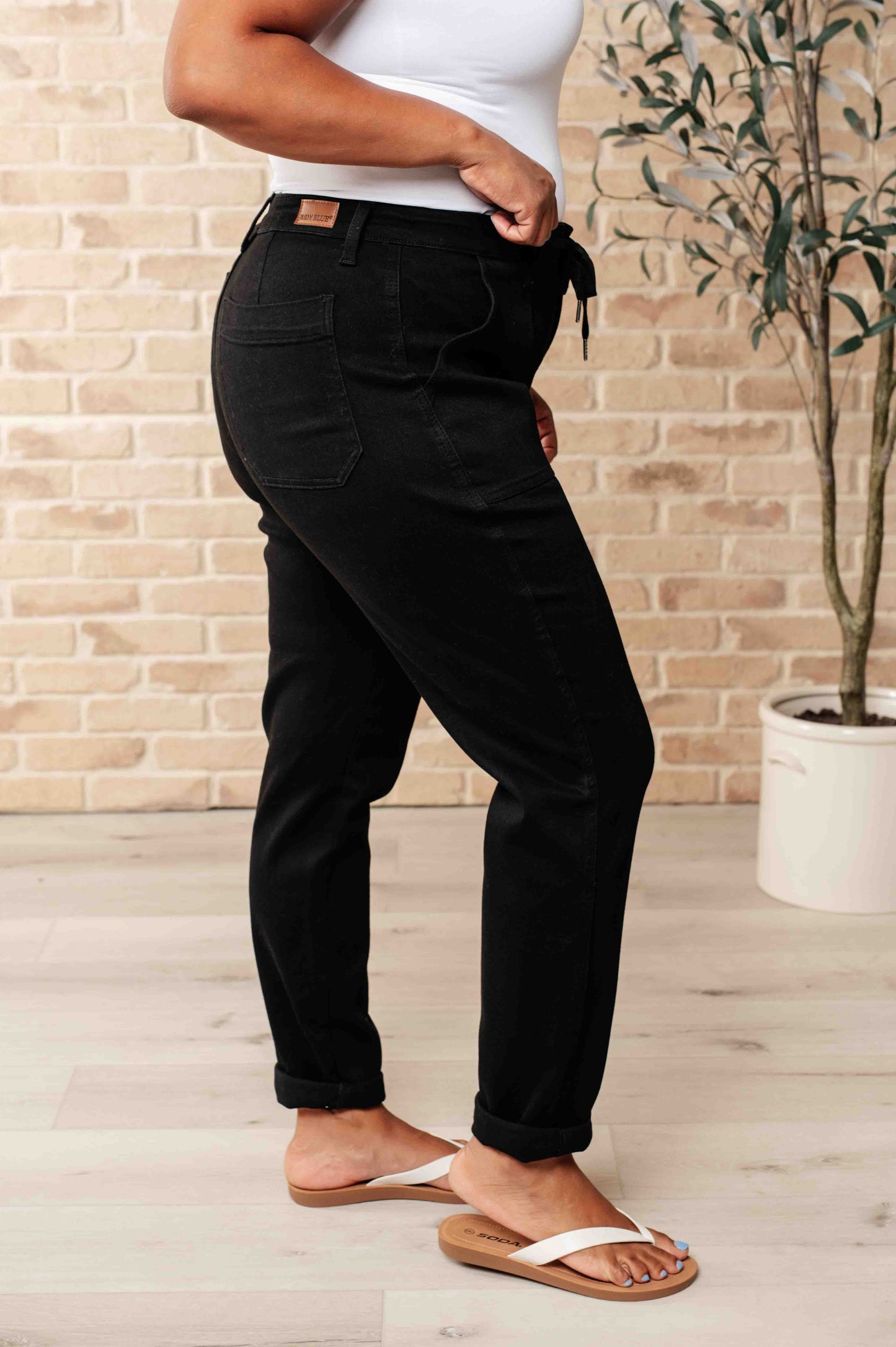 Carmen Double Cuff Joggers in Black - Shop All Around Divas