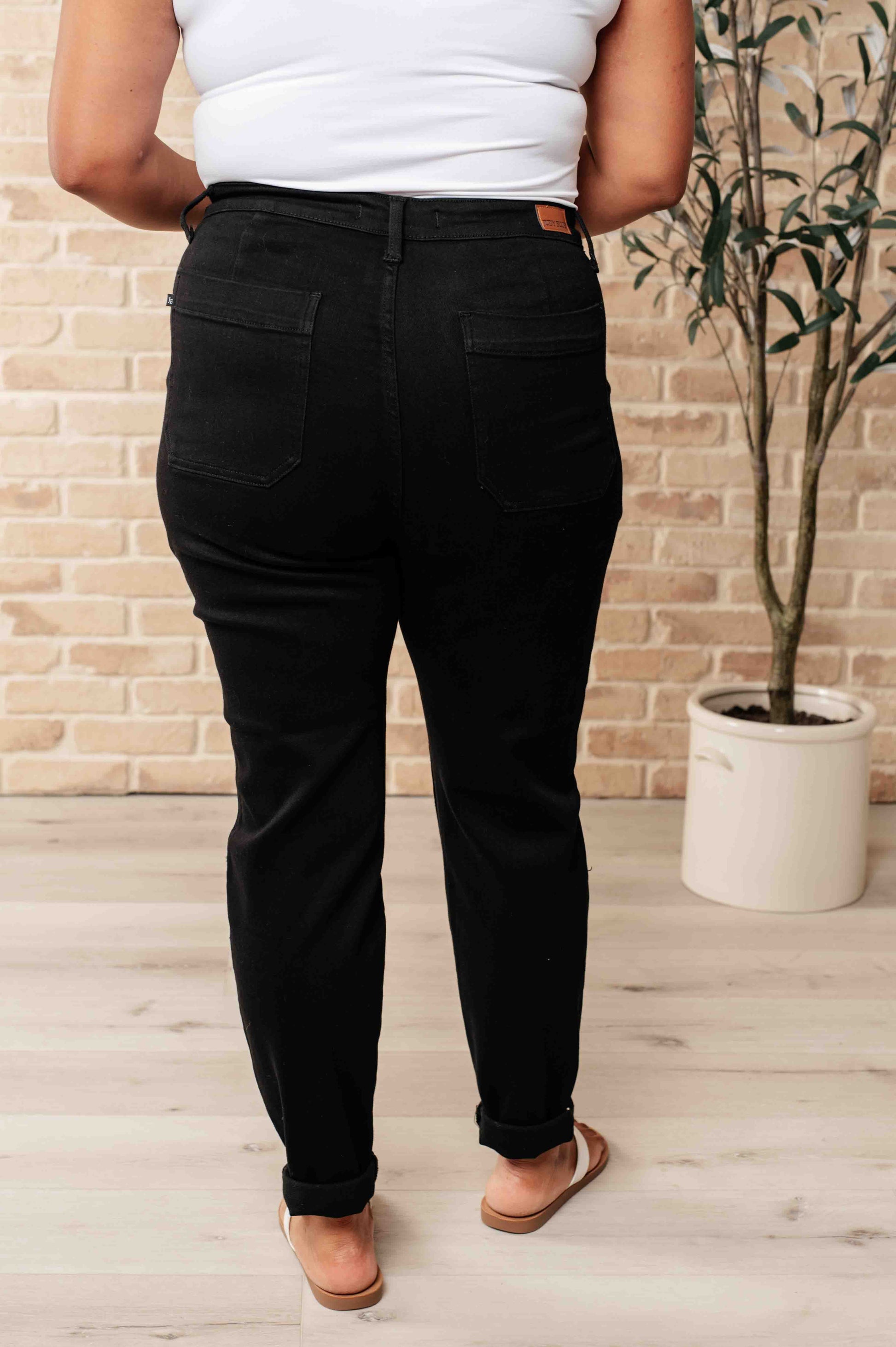 Carmen Double Cuff Joggers in Black - Shop All Around Divas