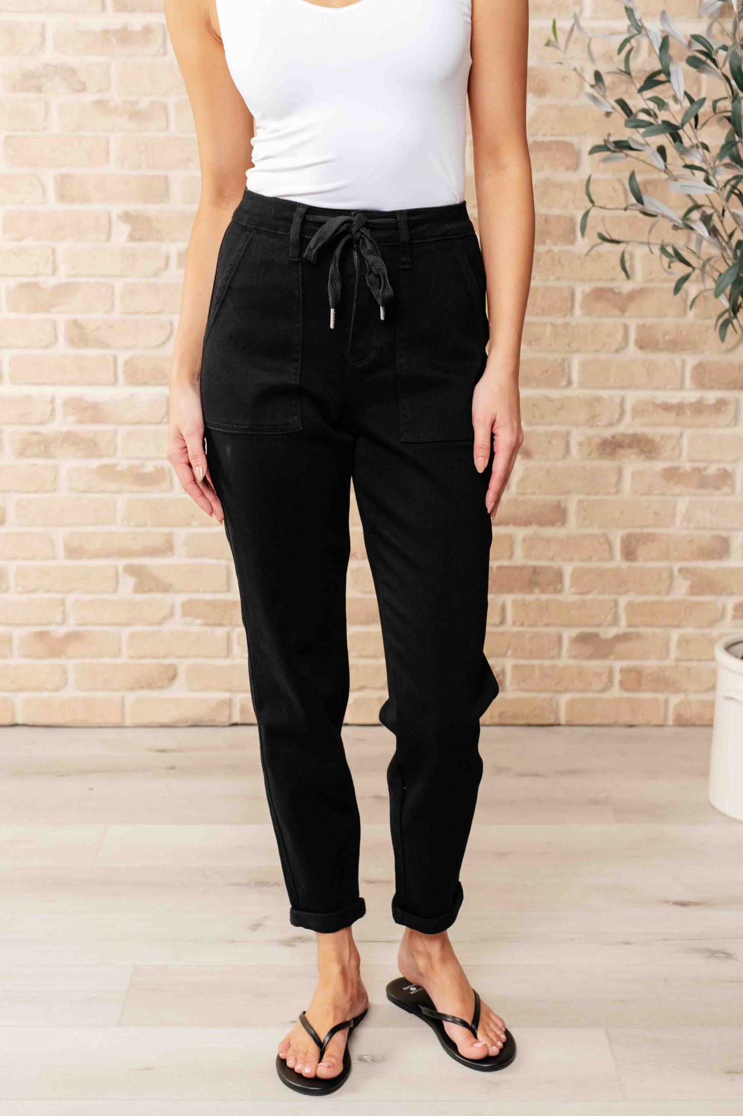 Carmen Double Cuff Joggers in Black - Shop All Around Divas