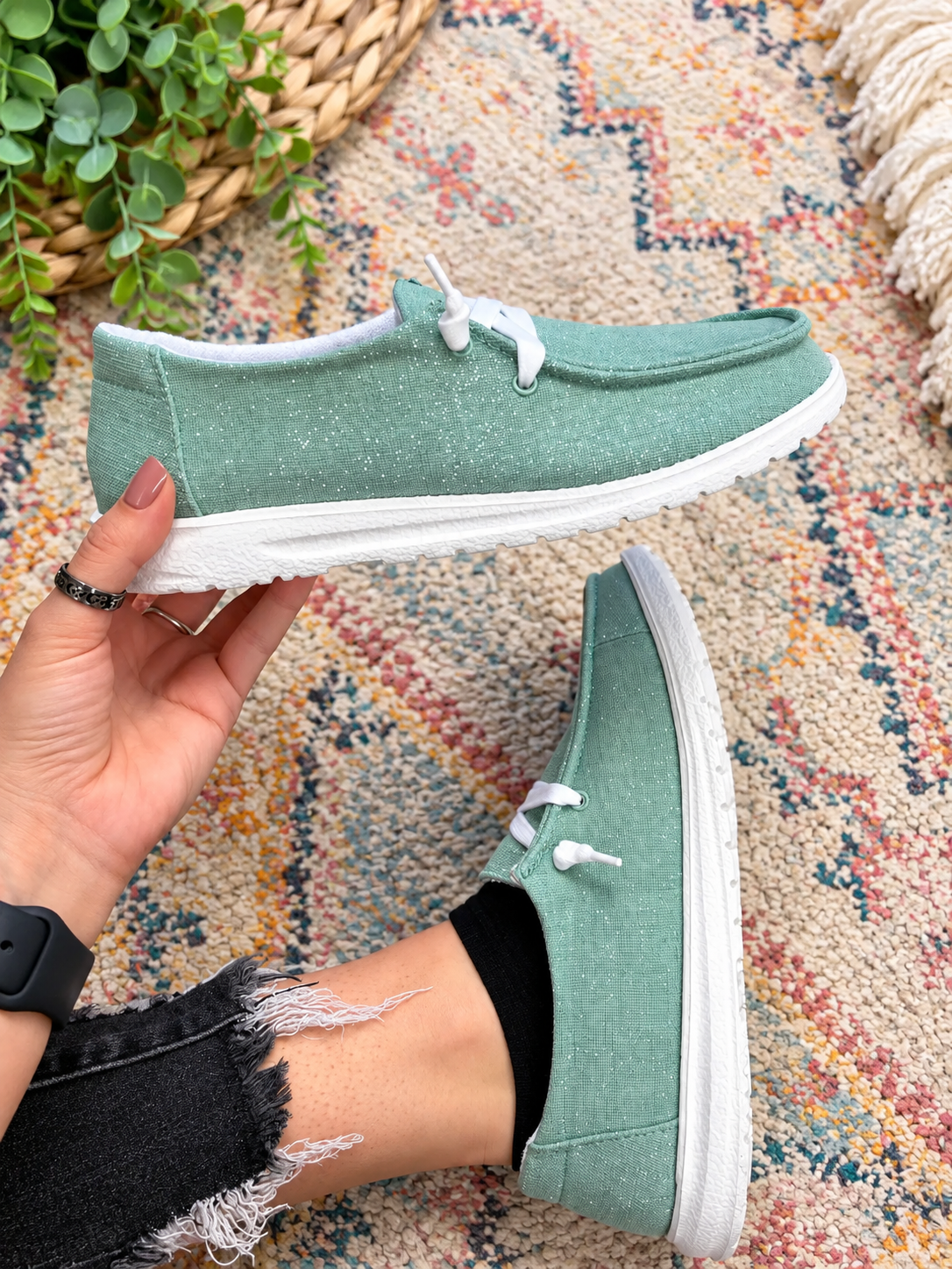 Holly Shine Shoe - Mint
