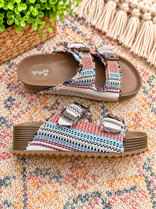 Wanderer Sandal - Cream/Multi