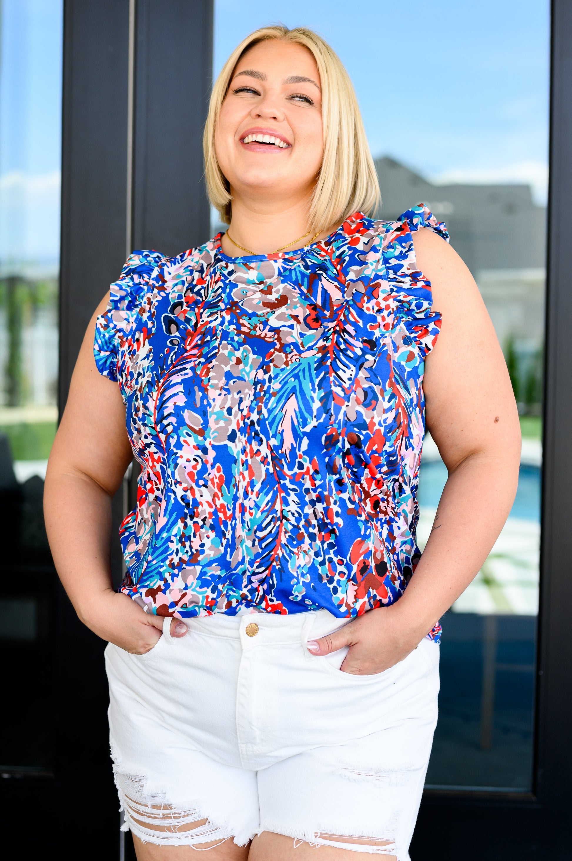 Do More Flutter Sleeve Top - Shop All Around Divas