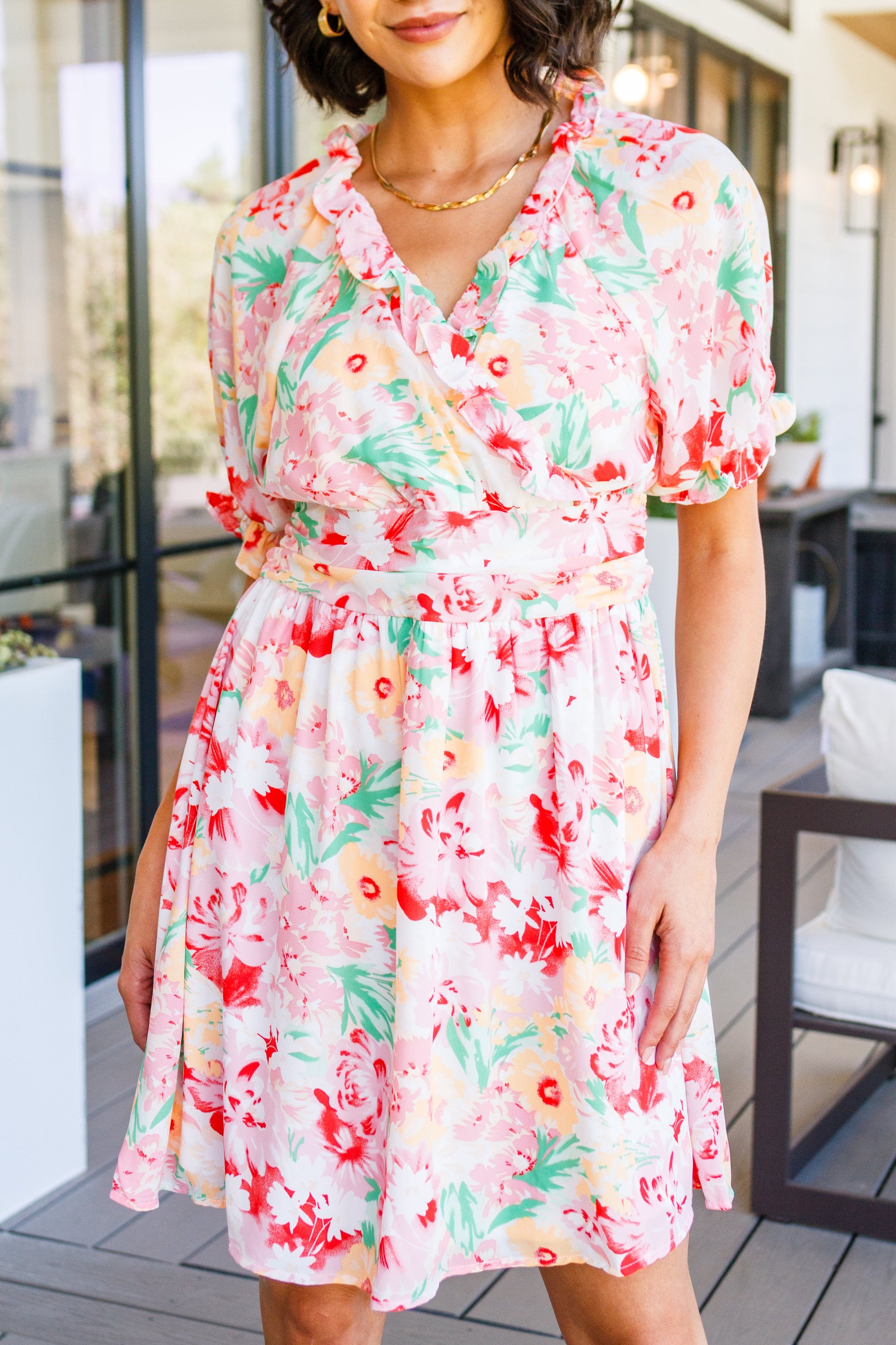 Fancy Free Floral Dress - Shop All Around Divas