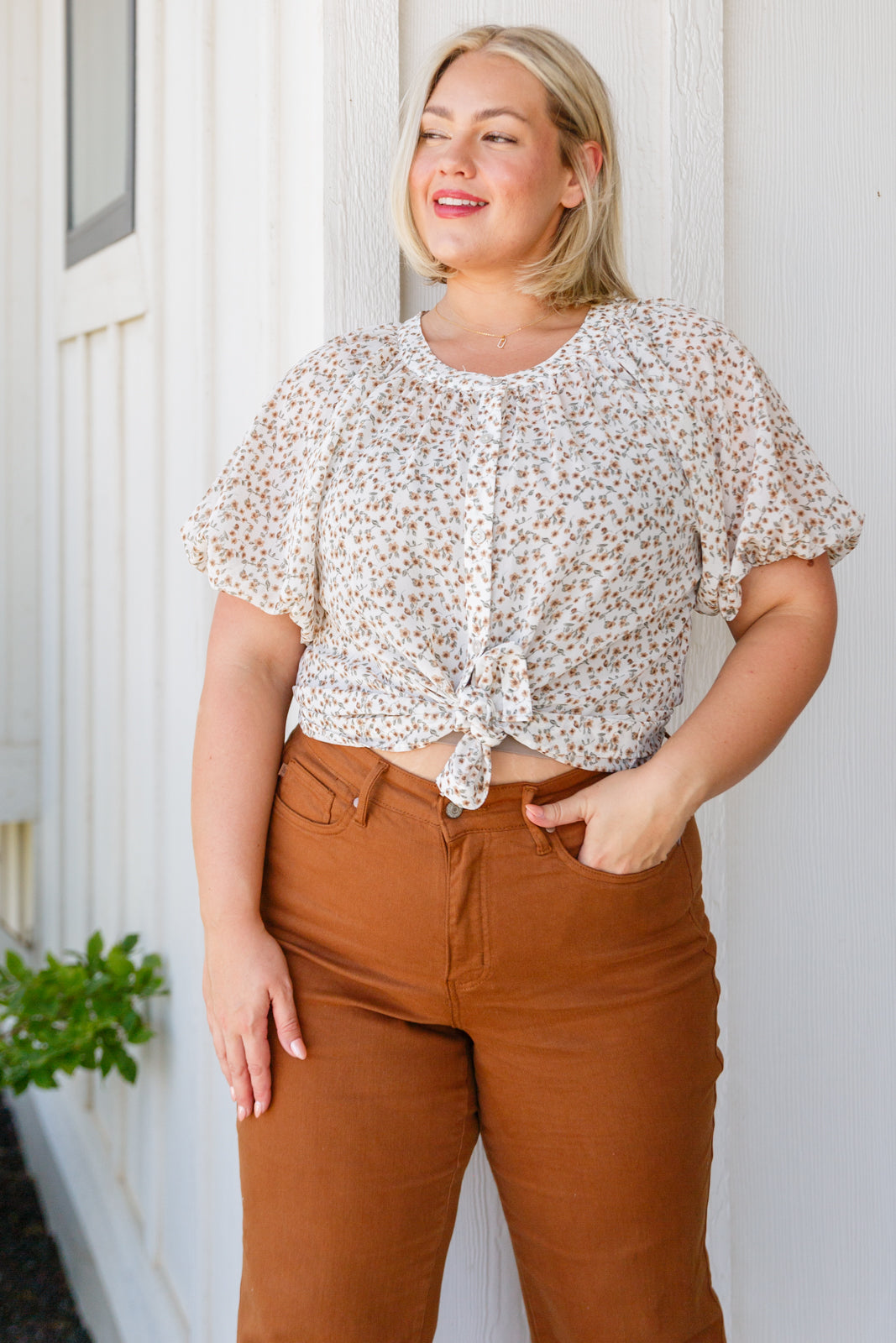 Fancy Me Floral Button Down - Shop All Around Divas