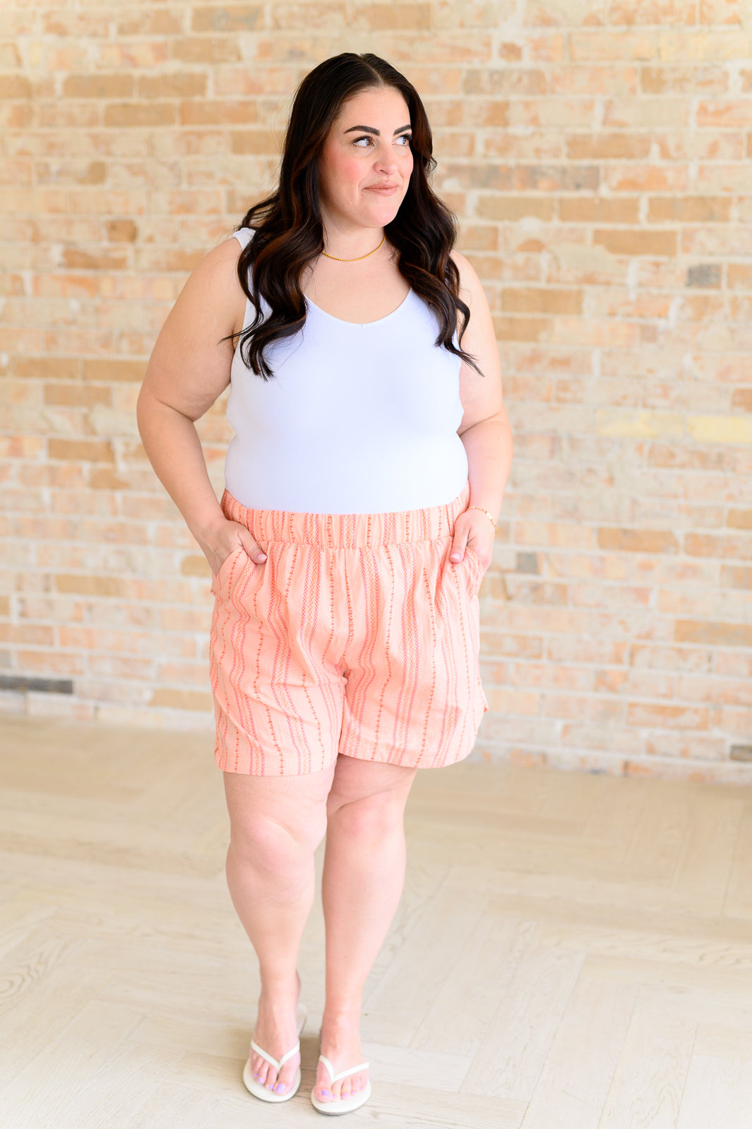 Go With It High Rise Striped Shorts - Shop All Around Divas