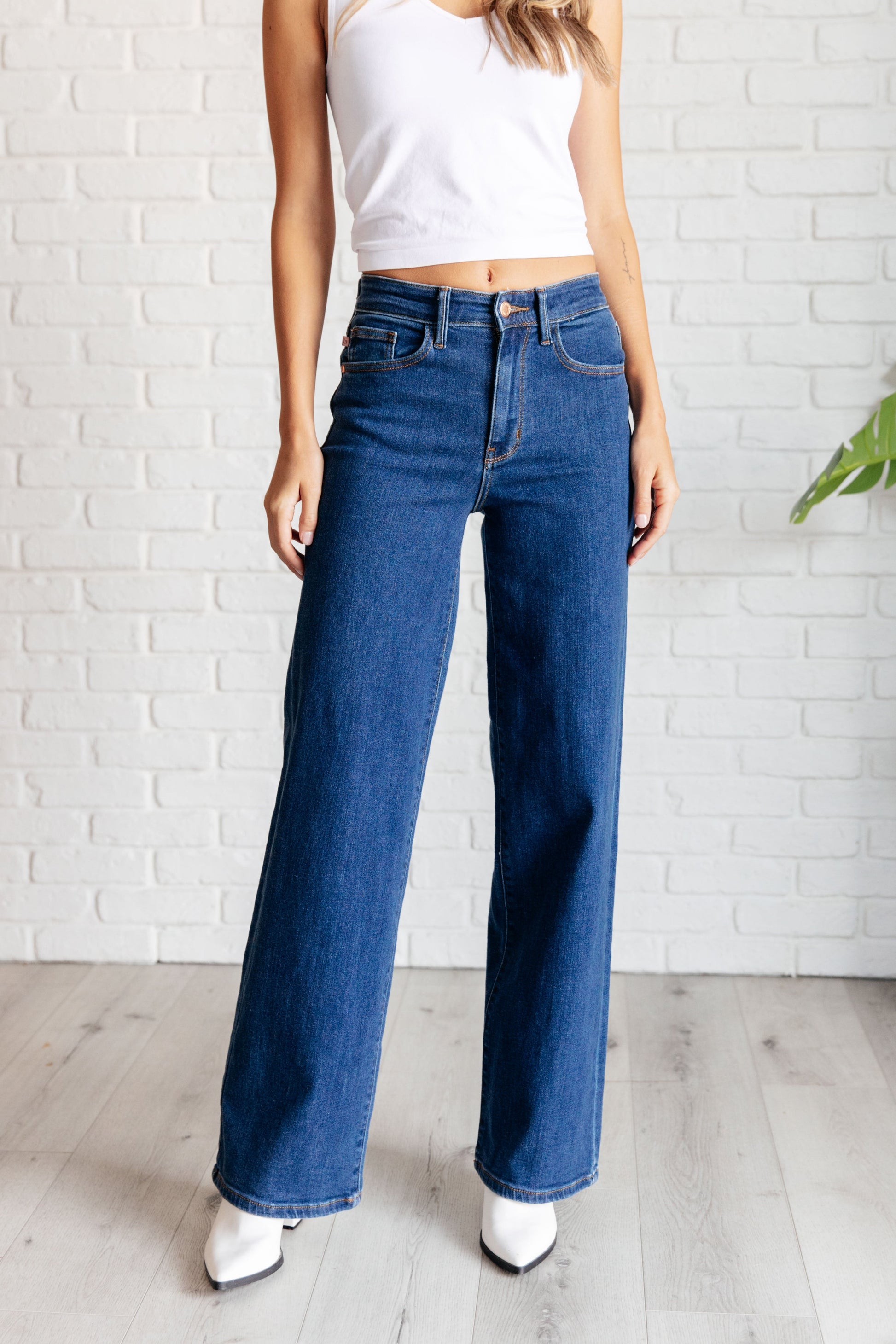 Hazel High Rise Vintage Wide Leg Jeans - JUDY BLUE Ave Shops