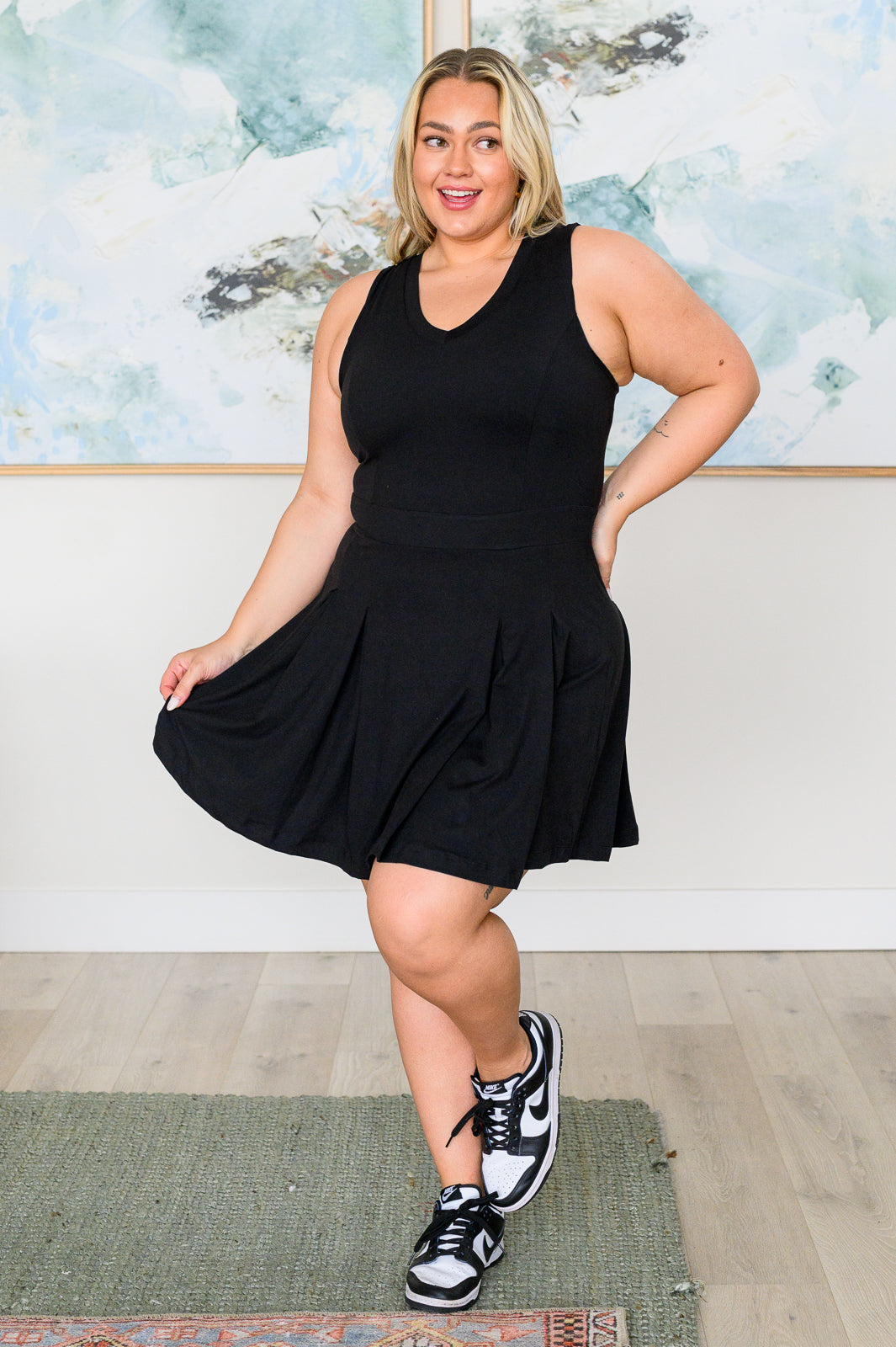 Hop, Skip and a Jump Dress and Shorts Set in Black - Shop All Around Divas