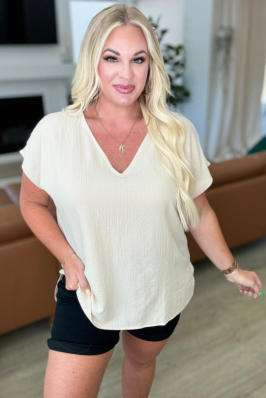 Let Me Be Your Wings V-Neck Top in Taupe - Shop All Around Divas