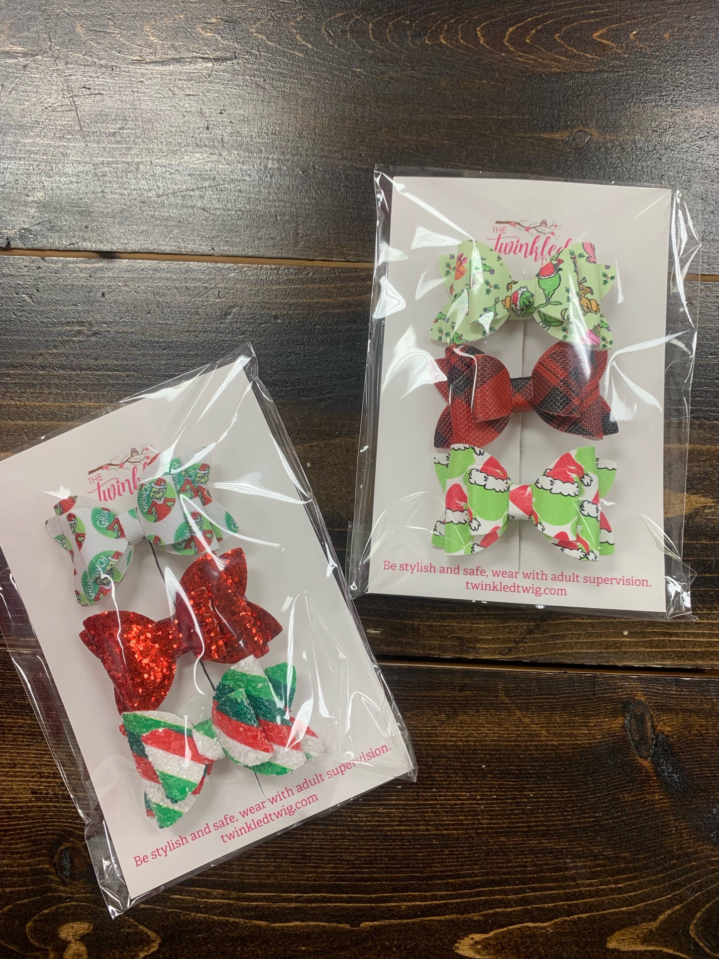 Grinch Hair Clips!