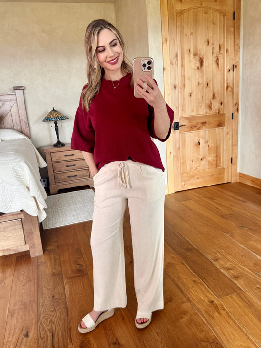 Natural Linen Pants