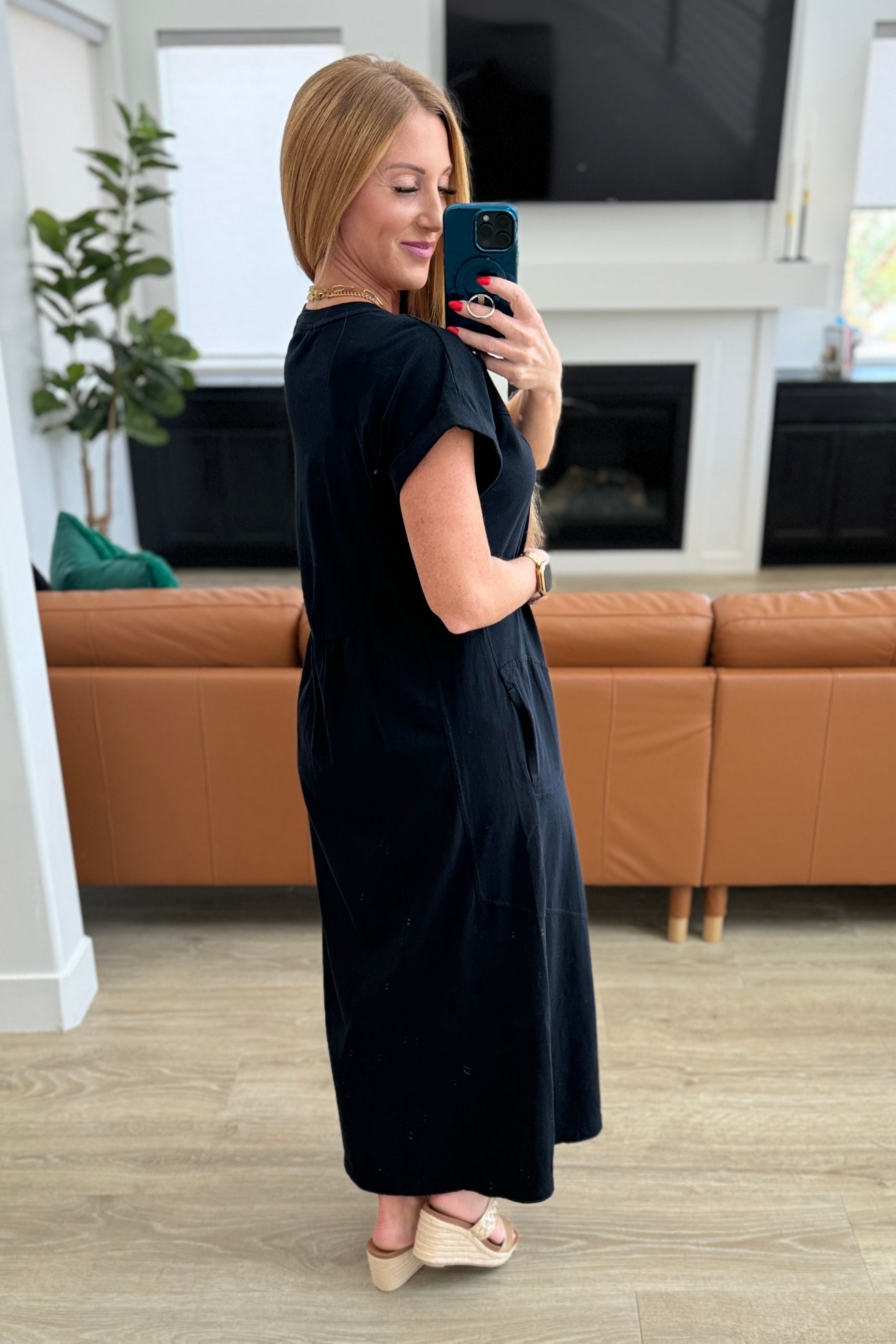 Modern Maritime Shift Maxi Dress in Black - Shop All Around Divas