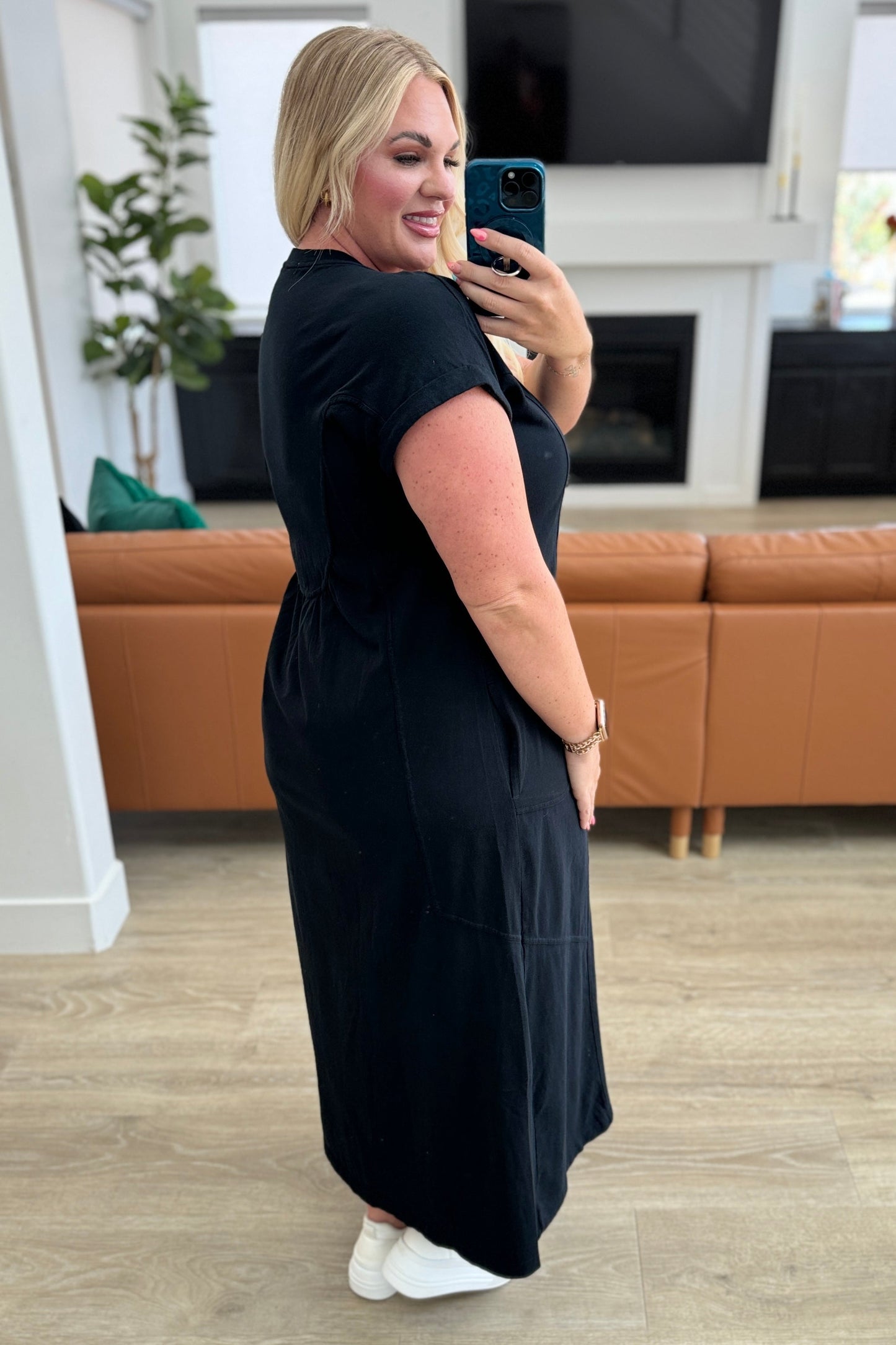 Modern Maritime Shift Maxi Dress in Black - Shop All Around Divas