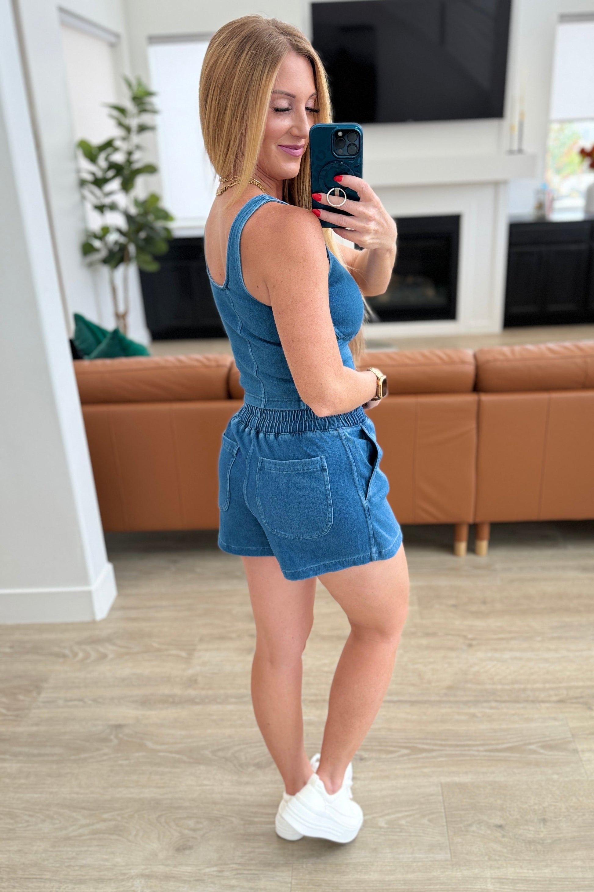 City Siren Skort in Light Denim - Shop All Around Divas