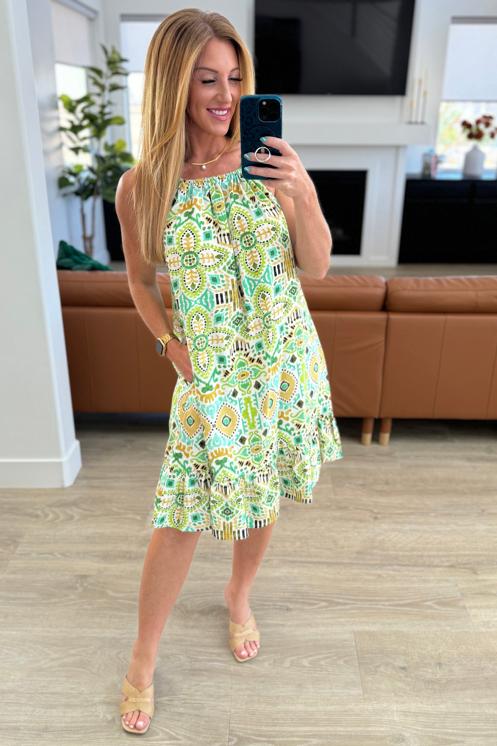 As You Walk On By Tank Dress in Lime - Shop All Around Divas
