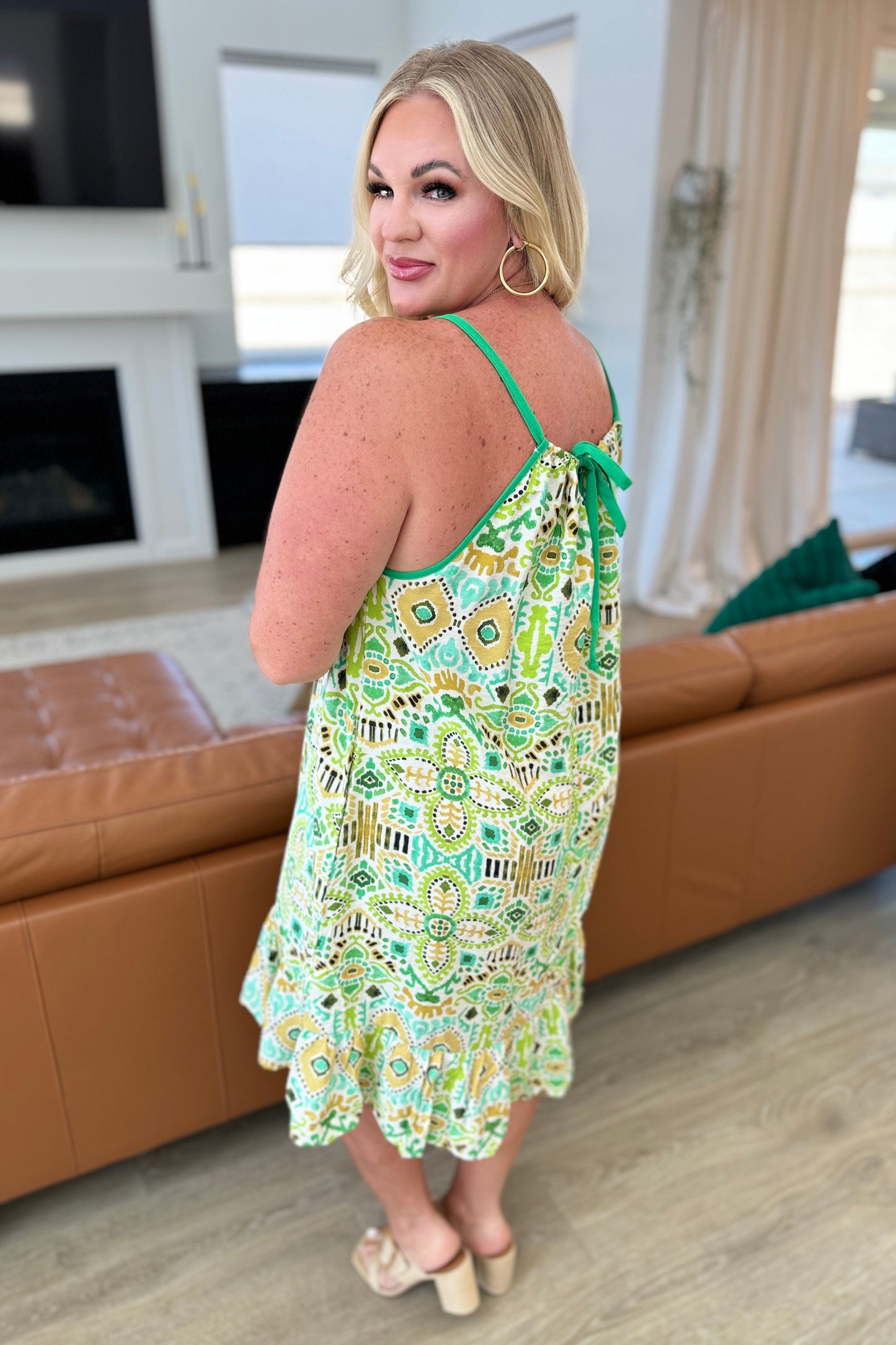 As You Walk On By Tank Dress in Lime - Shop All Around Divas