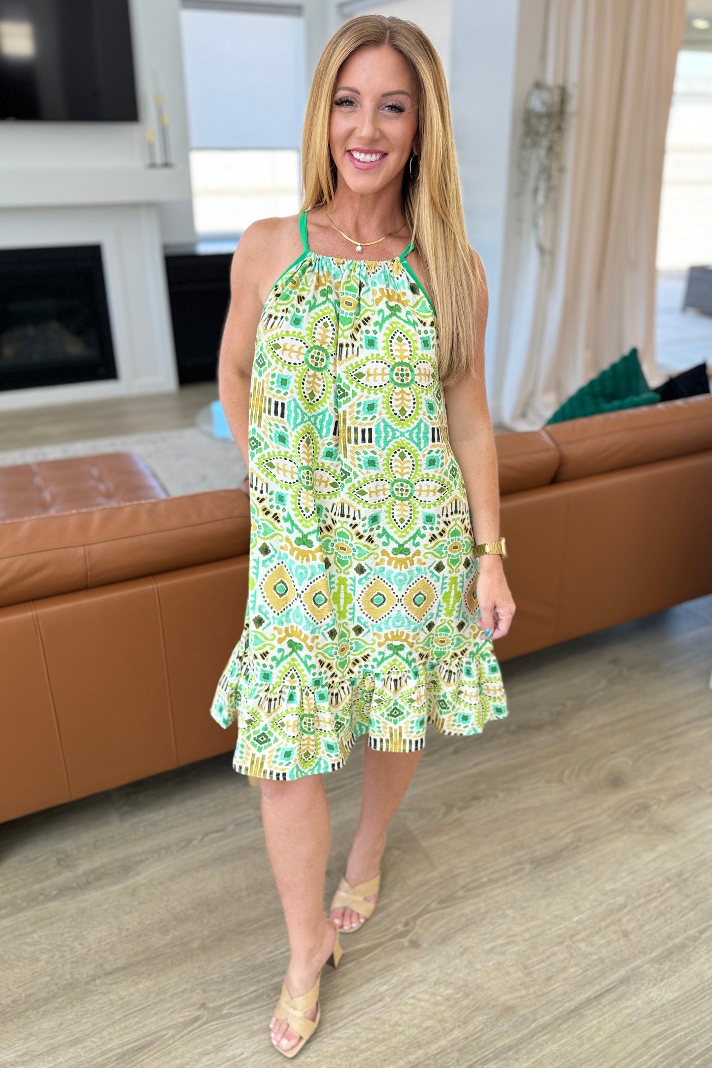 As You Walk On By Tank Dress in Lime - Shop All Around Divas
